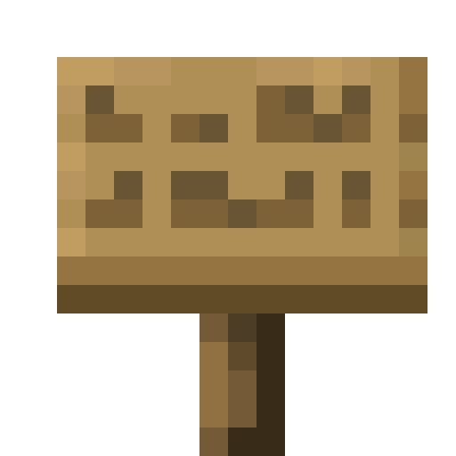 Minecraft Oak Sign PNG
