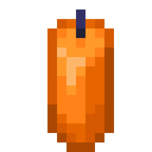 Minecraft Orange Candle PNG