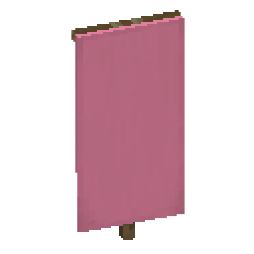Minecraft Pink Banner PNG