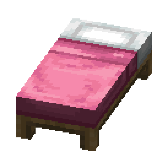 Minecraft Pink Bed PNG