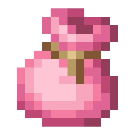 Saco rosa de Minecraft en PNG
