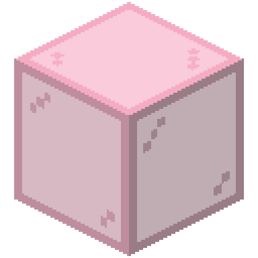 Cristal tintado de rosa de Minecraft en PNG