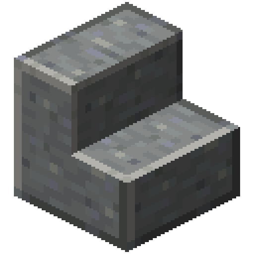 Minecraft Polished Andesite Stairs PNG