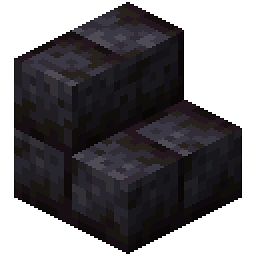 Minecraft Polished Blackstone Brick Stairs PNG
