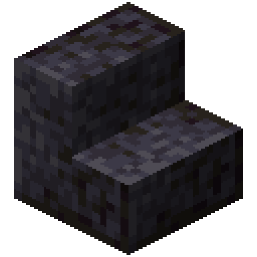 Minecraft Polished Blackstone Stairs PNG