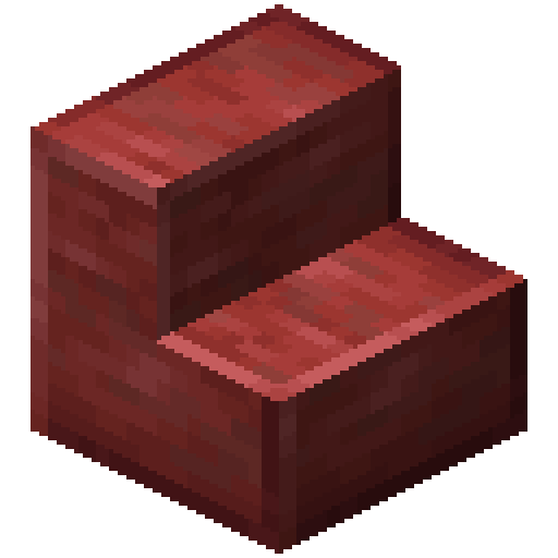 Minecraft Polished Cinnabar Stairs PNG