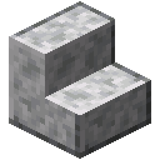 Minecraft Polished Diorite Stairs PNG