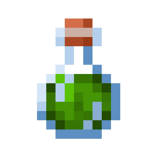 Poción de suerte de Minecraft en PNG