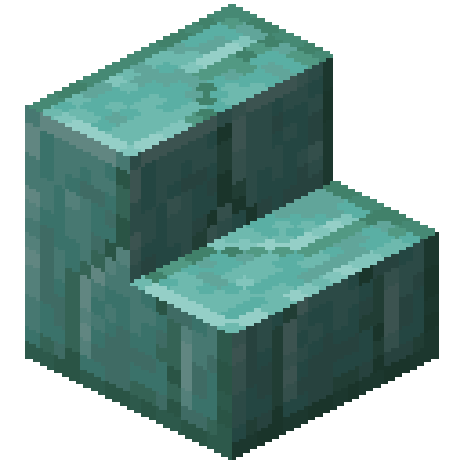 Minecraft Prismarine Brick Stairs PNG
