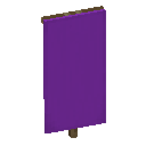 Minecraft Purple Banner PNG