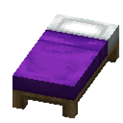 Minecraft Purple Bed PNG