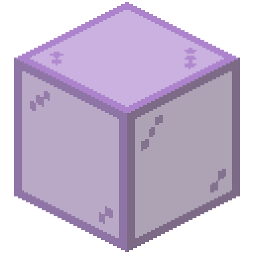 Cristal tintado de morado de Minecraft en PNG