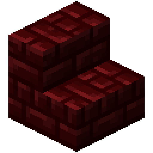 Minecraft Red Nether Brick Stairs PNG