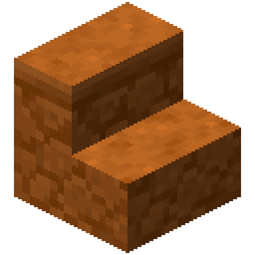 Minecraft Red Sandstone Stairs PNG