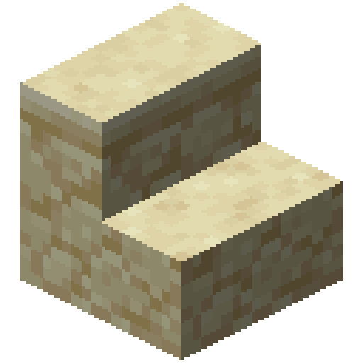Minecraft Sandstone Stairs PNG
