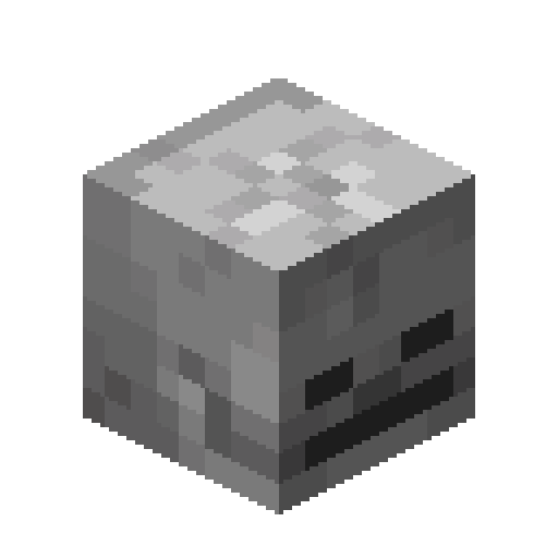 Minecraft Skeleton Skull PNG