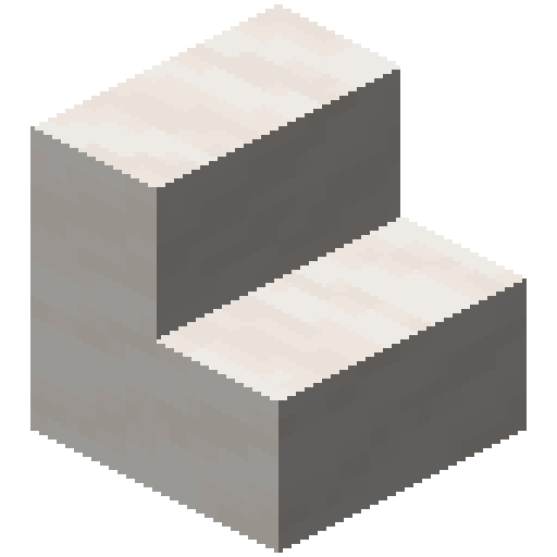 Minecraft Smooth Quartz Stairs PNG