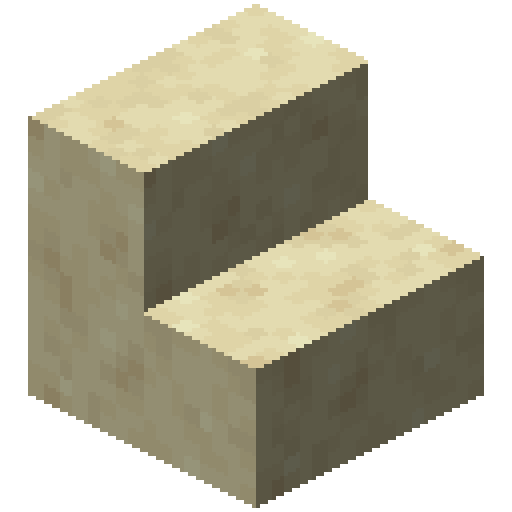 Minecraft Smooth Sandstone Stairs PNG