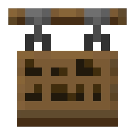 Minecraft Spruce Hanging Sign PNG