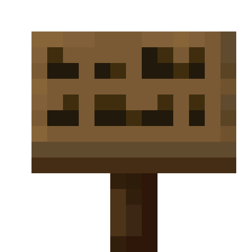 Minecraft Spruce Sign PNG