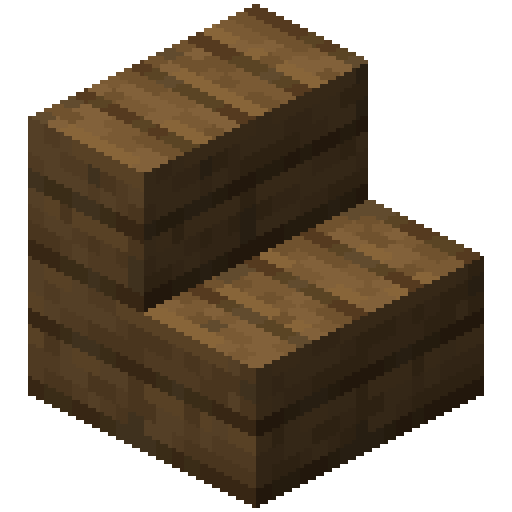 Minecraft Spruce Stairs PNG