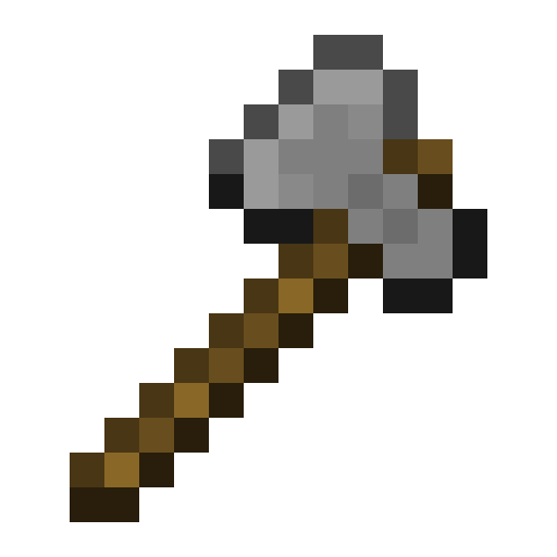 Minecraft Stone Axe PNG