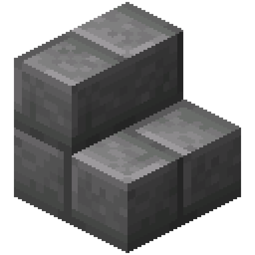 Minecraft Stone Brick Stairs PNG
