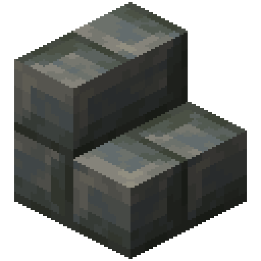 Minecraft Tuff Brick Stairs PNG