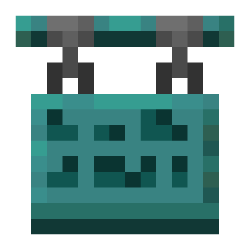 Minecraft Warped Hanging Sign PNG