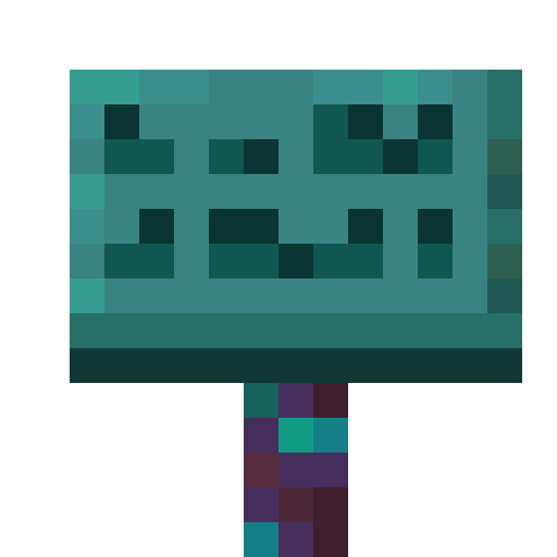 Minecraft Warped Sign PNG