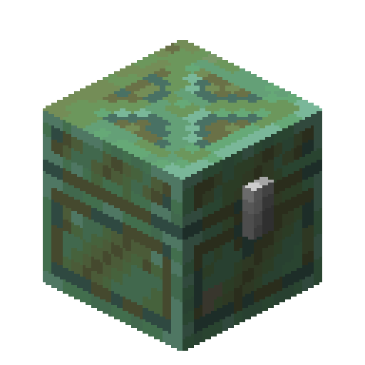Minecraft Waxed Weathered Copper Chest PNG
