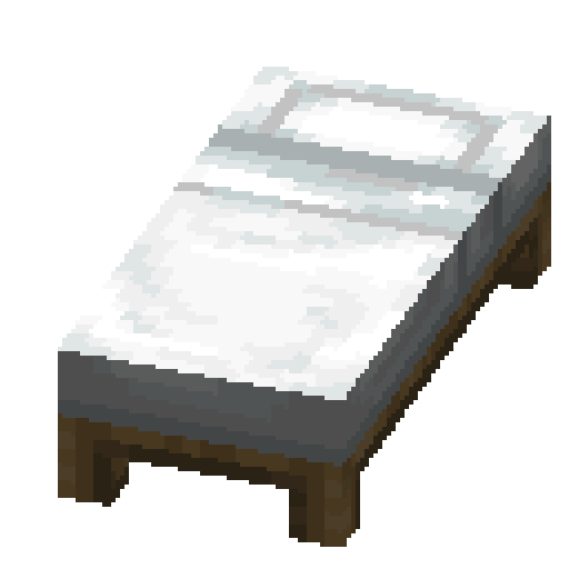 Minecraft White Bed PNG