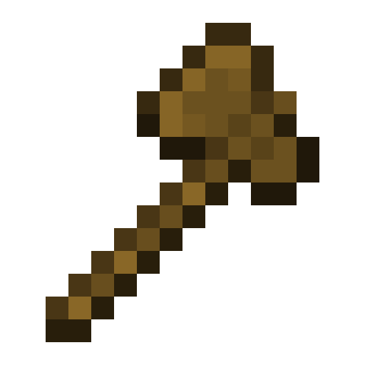 Minecraft Wooden Axe PNG