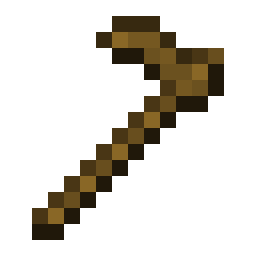 Minecraft Wooden Hoe PNG