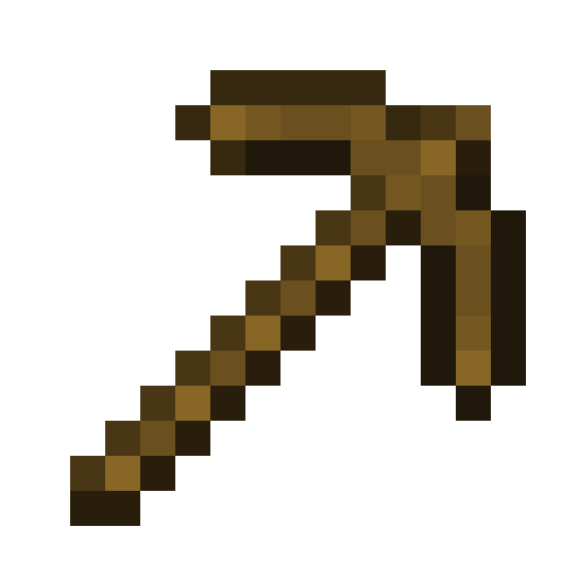 Minecraft Wooden Pickaxe PNG
