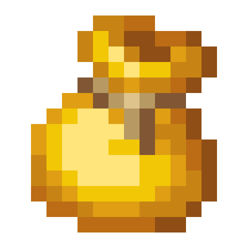 Saco amarillo de Minecraft en PNG