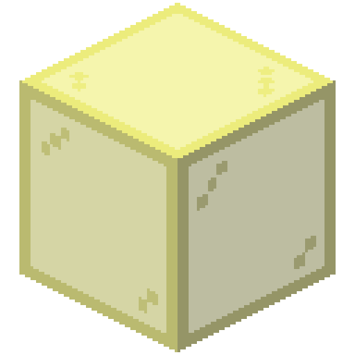 Cristal tintado de amarillo de Minecraft en PNG